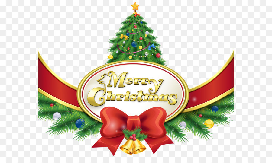 Christmas Eve Santa Claus Merry Christmas, Happy Holidays - Merry Christmas with Tree and Bow PNG Clipart Image png download - 5000*4046 - Free Transparent Santa Claus png Download.
