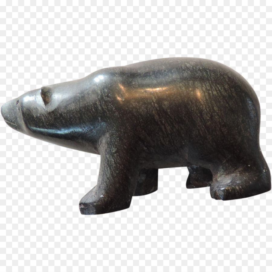 Polar bear Wood carving Inuit Figurine - narwhal png download - 1355*1355 - Free Transparent Bear png Download.
