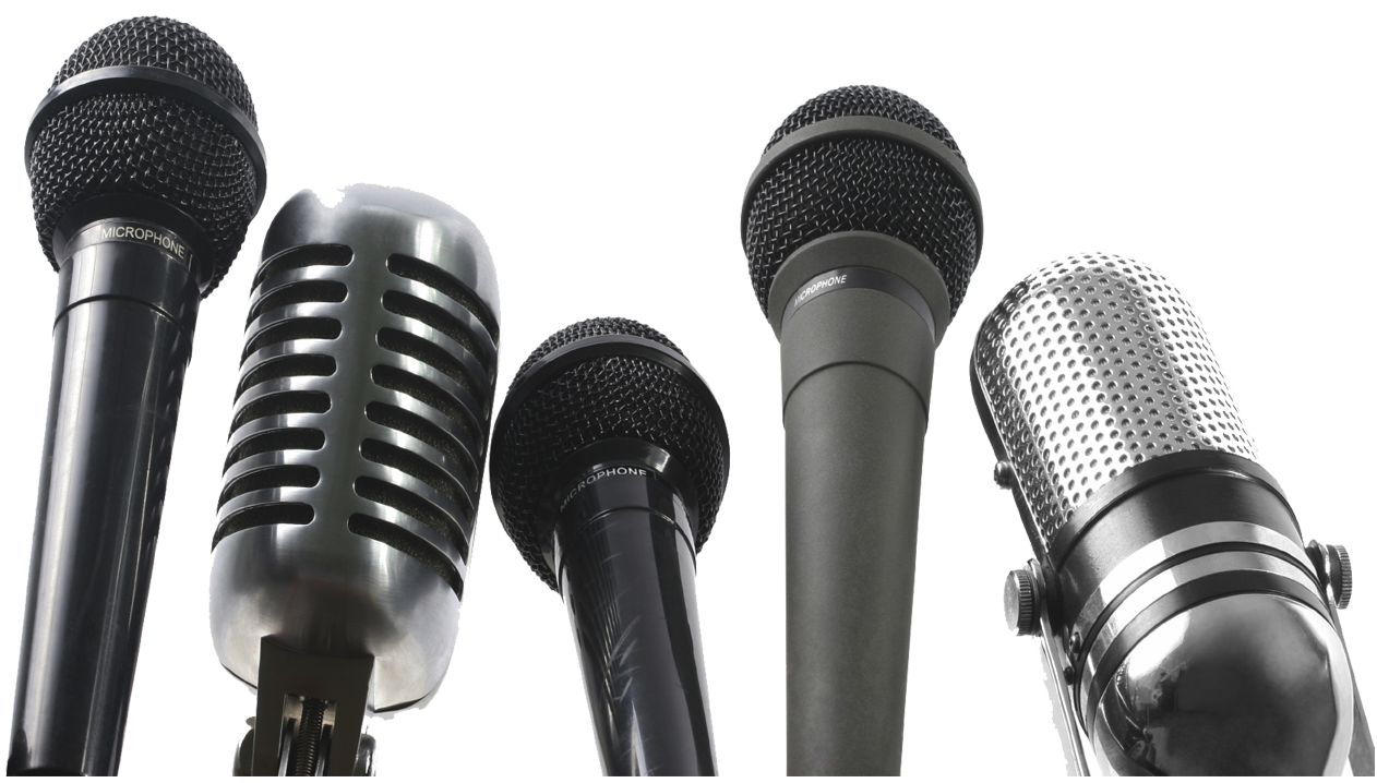 Microphone Interview Sound Journalist Voice Over Microphone Png