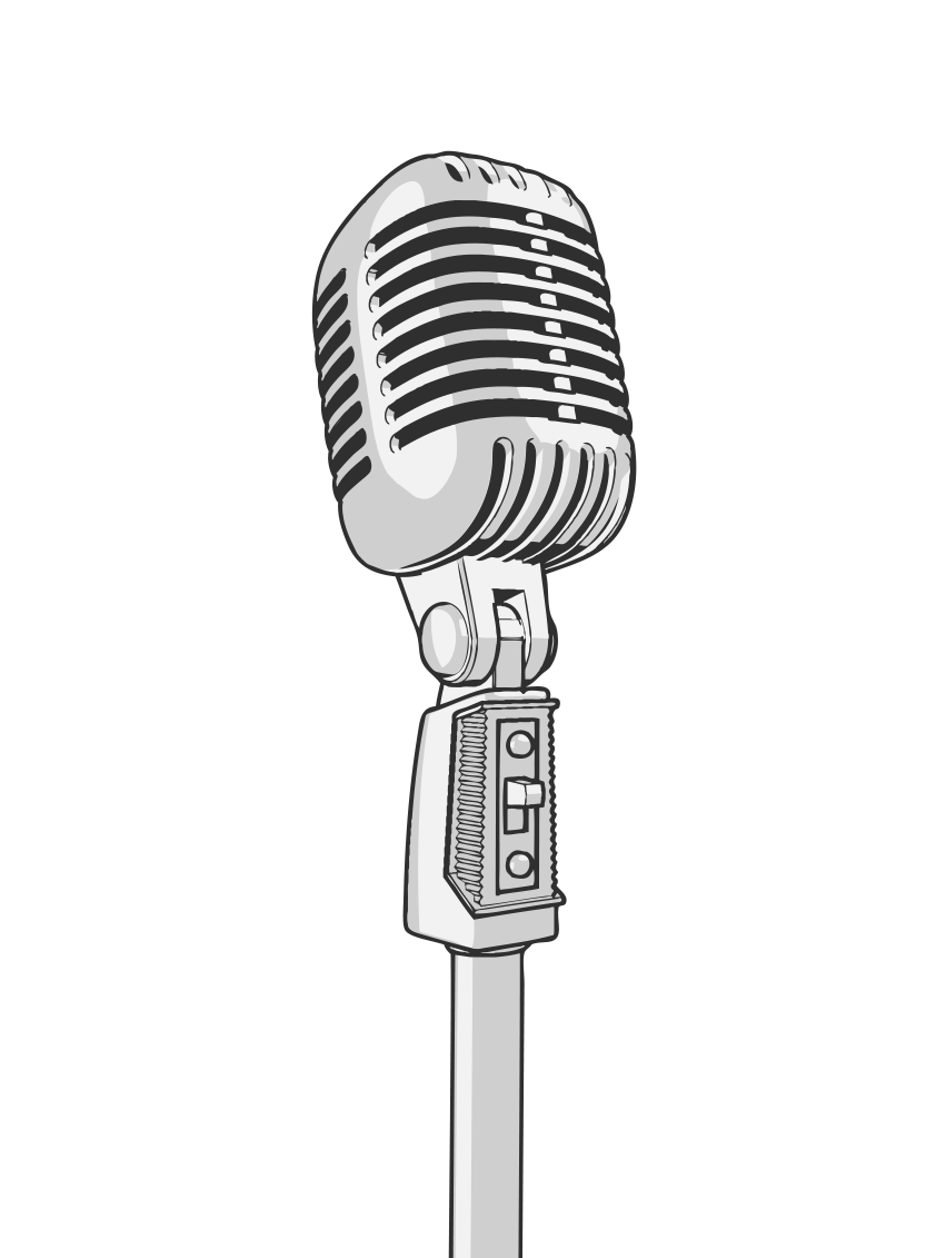 Microphone Wall decal Sticker - Cartoon microphone png download - 851*1131  - Free Transparent png Download. - Clip Art Library
