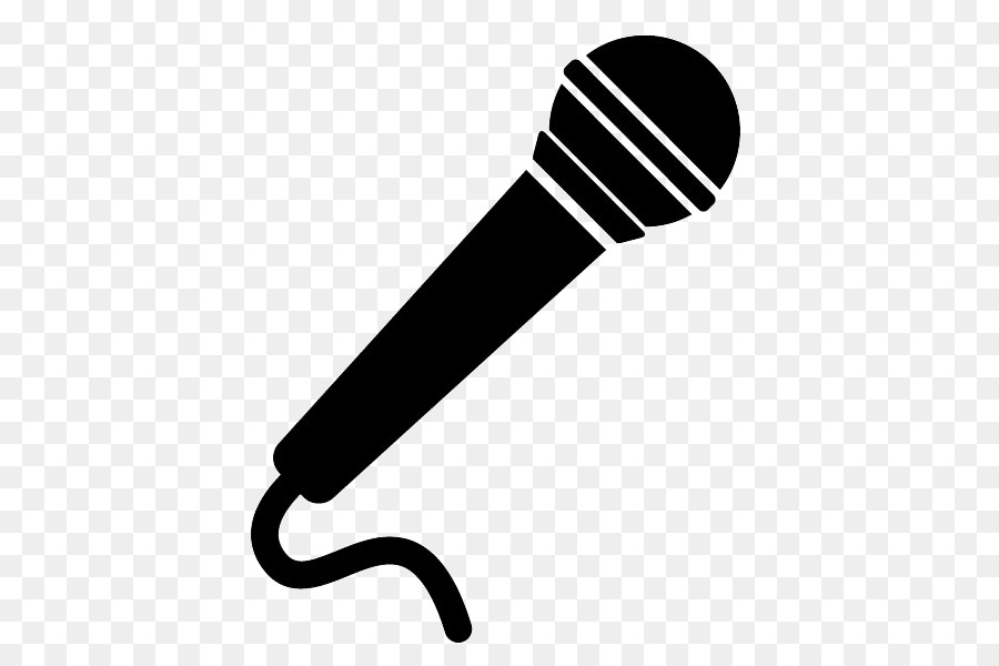 Microphone Musical note Silhouette - cartoon microphone png download - 600*600 - Free Transparent  png Download.