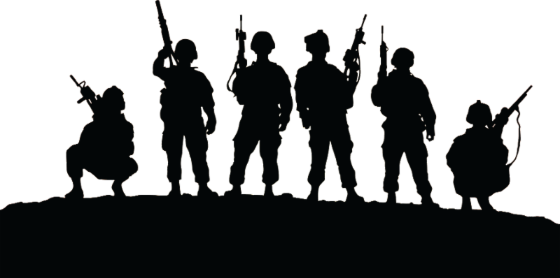 Soldier Silhouette United States Veteran Military Night
