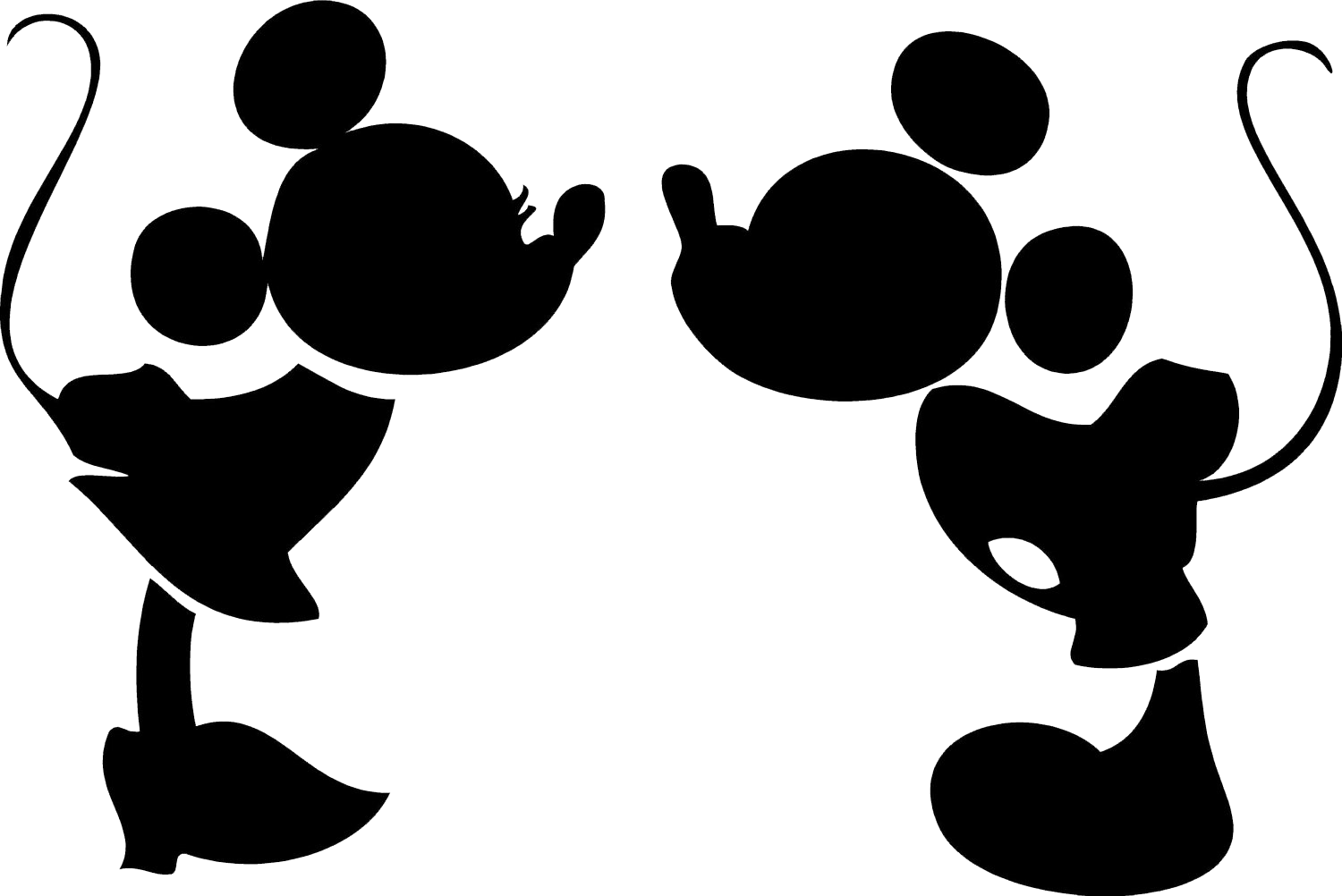 Mickey Mouse Minnie Mouse Epic Mickey Silhouette Drawing - kiss png download - 1500*1002 - Free Transparent Mickey Mouse png Download.