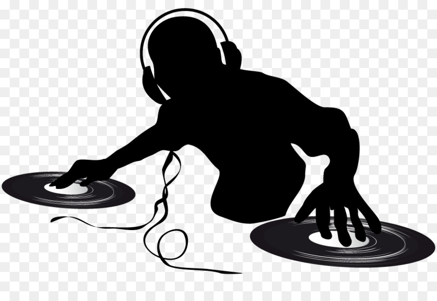 Disc jockey DJ mixer Phonograph record - Silhouette png download - 914*611 - Free Transparent  png Download.