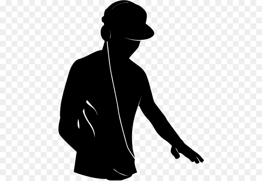 Disc jockey DJ mixer Silhouette Clip art - Silhouette png download - 500*618 - Free Transparent  png Download.