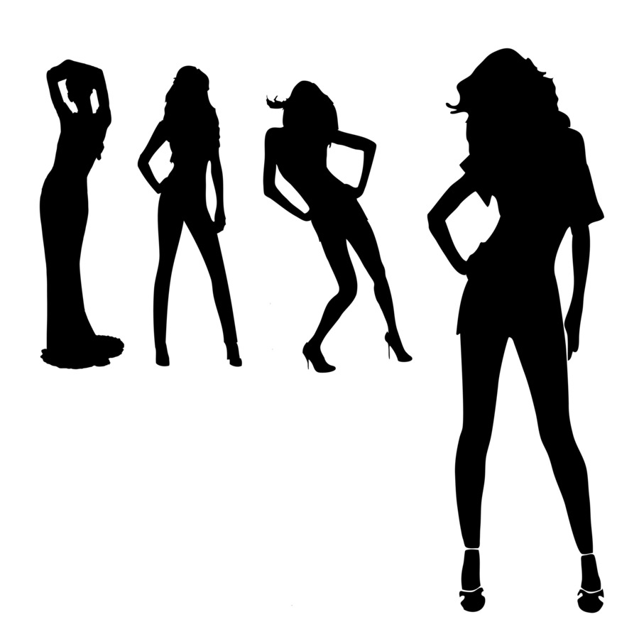 Model Fashion Runway Clip art - Women Silhouettes png download - 2000*2000 - Free Transparent  png Download.