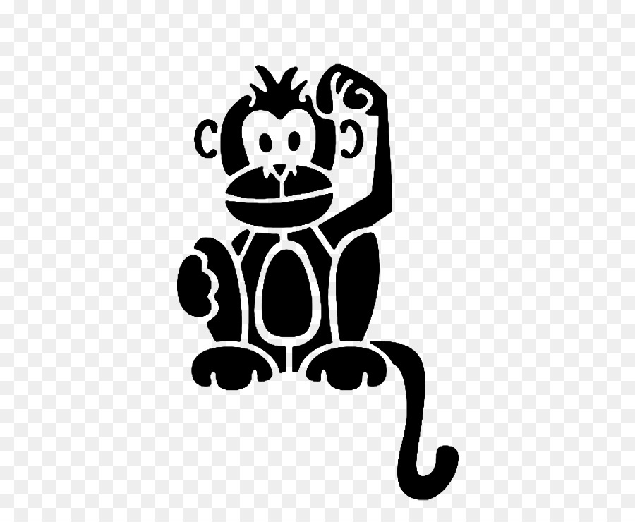 Stencil Ape Monkey Silhouette - monkey png download - 800*730 - Free Transparent Stencil png Download.