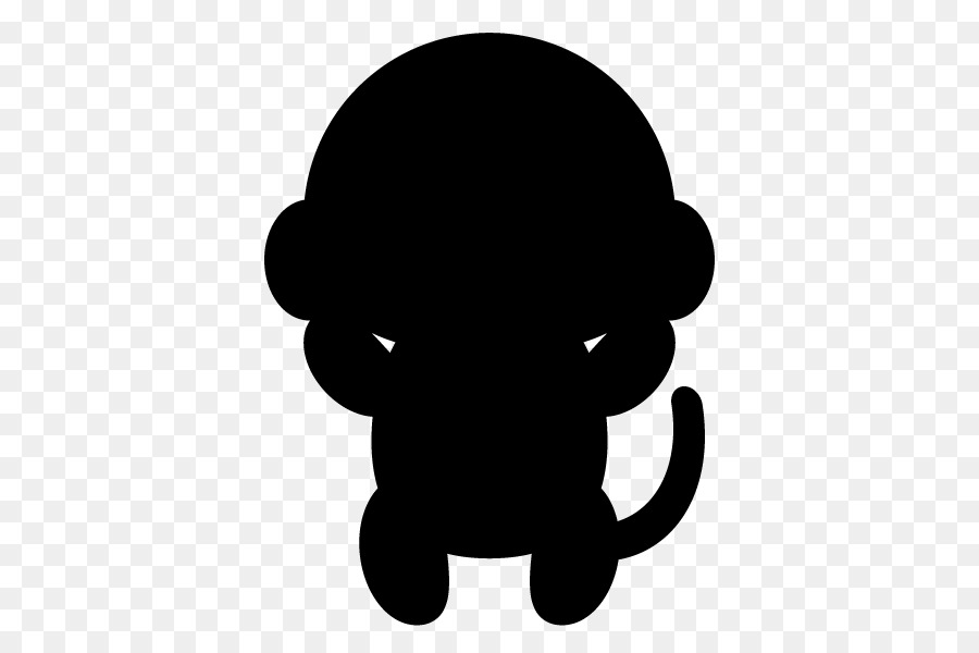 Silhouette Monkey Clip art - Silhouette png download - 600*600 - Free Transparent Silhouette png Download.