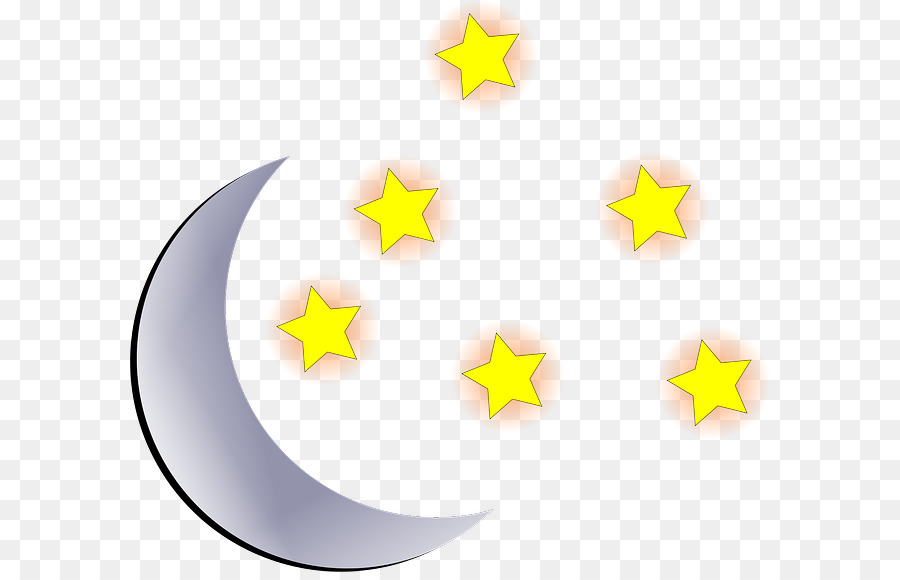 Star Night sky Clip art - the moon and the stars png download - 640*572 - Free Transparent Star png Download.