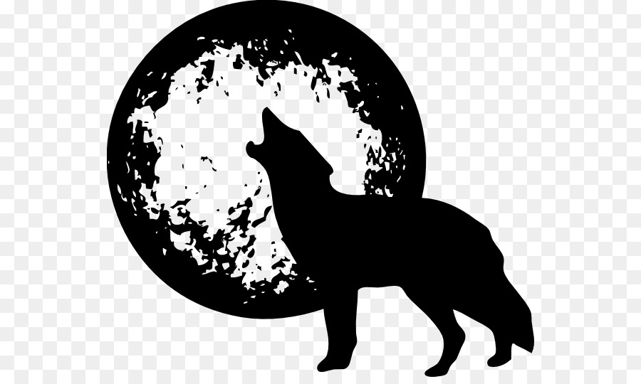 Dog Full moon Clip art - howling vector png download - 600*530 - Free Transparent Dog png Download.