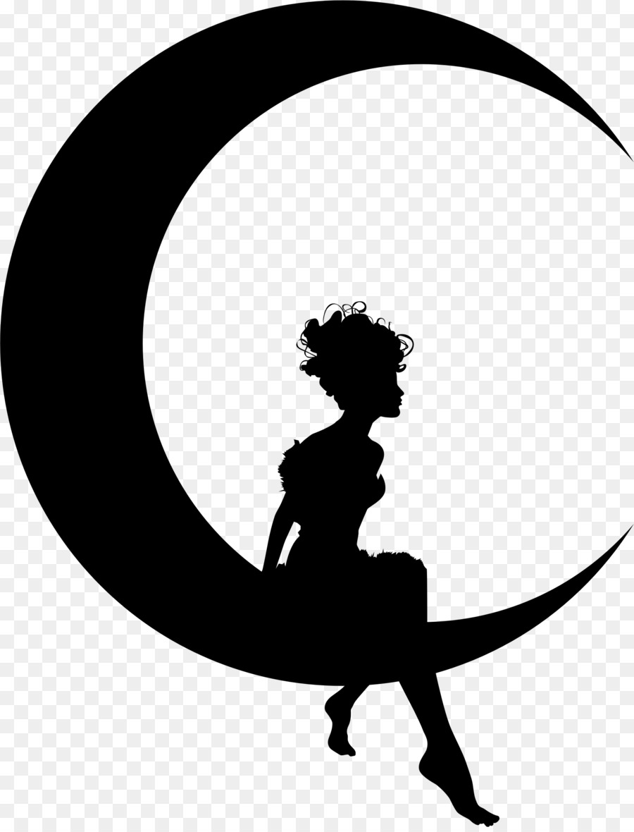 Silhouette Moon Lunar phase Clip art - fairy lights png download - 1706*2224 - Free Transparent Silhouette png Download.