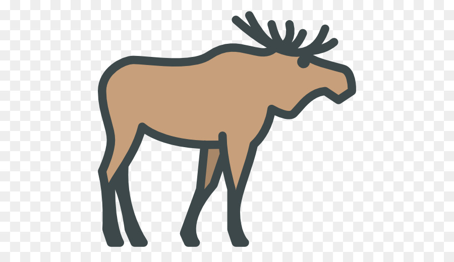 Moose Reindeer Wildlife Animal - elk vector png download - 512*512 - Free T...