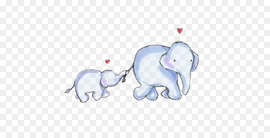 Elephant Mother Infant Clip art - Cartoon baby elephant png download - 564*451 - Free Transparent  png Download.