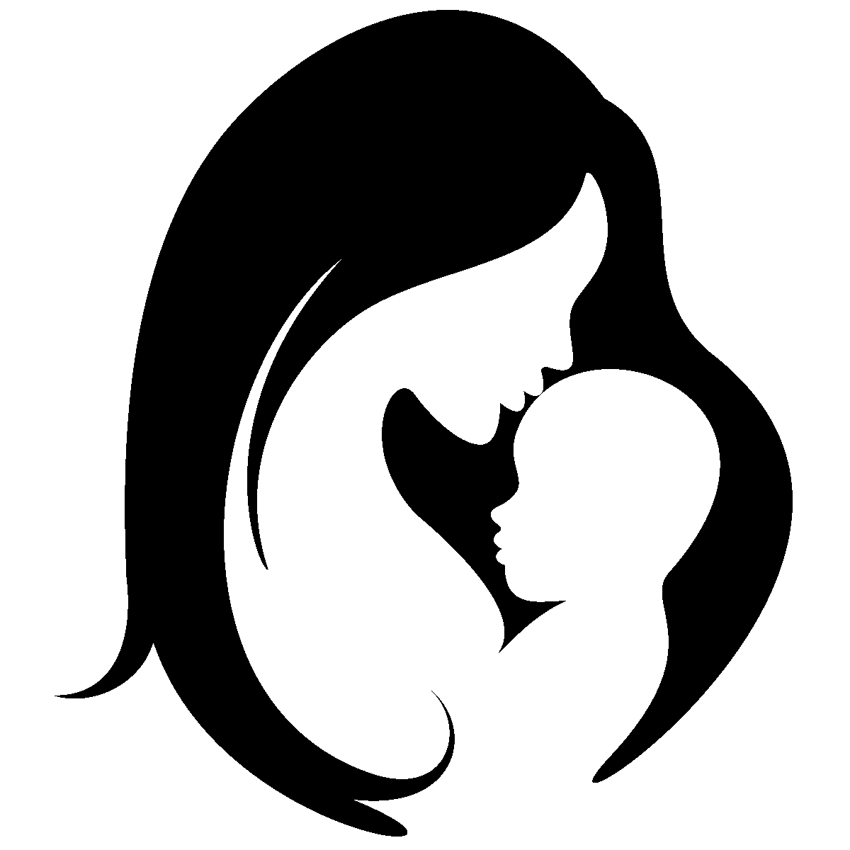 Child Mother Baby Mama Mother Child Silhouette Png Download 1200