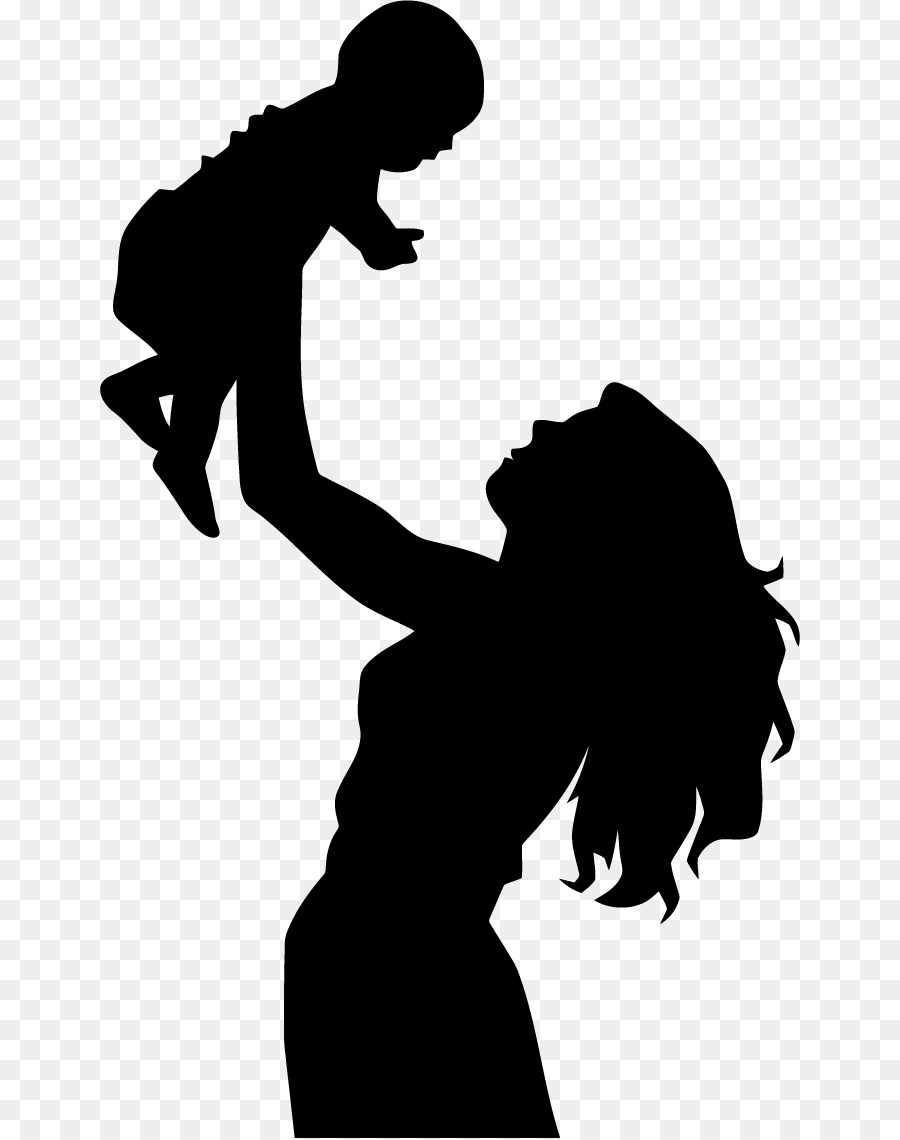 Silhouette Mother Child Drawing Clip art - Silhouette png download - 700*1138 - Free Transparent Silhouette png Download.