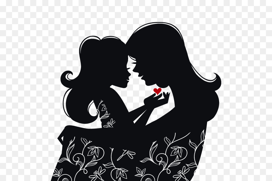 Mother Daughter Royalty-free - Silhouette png download - 600*600 - Free Transparent Mother png Download.