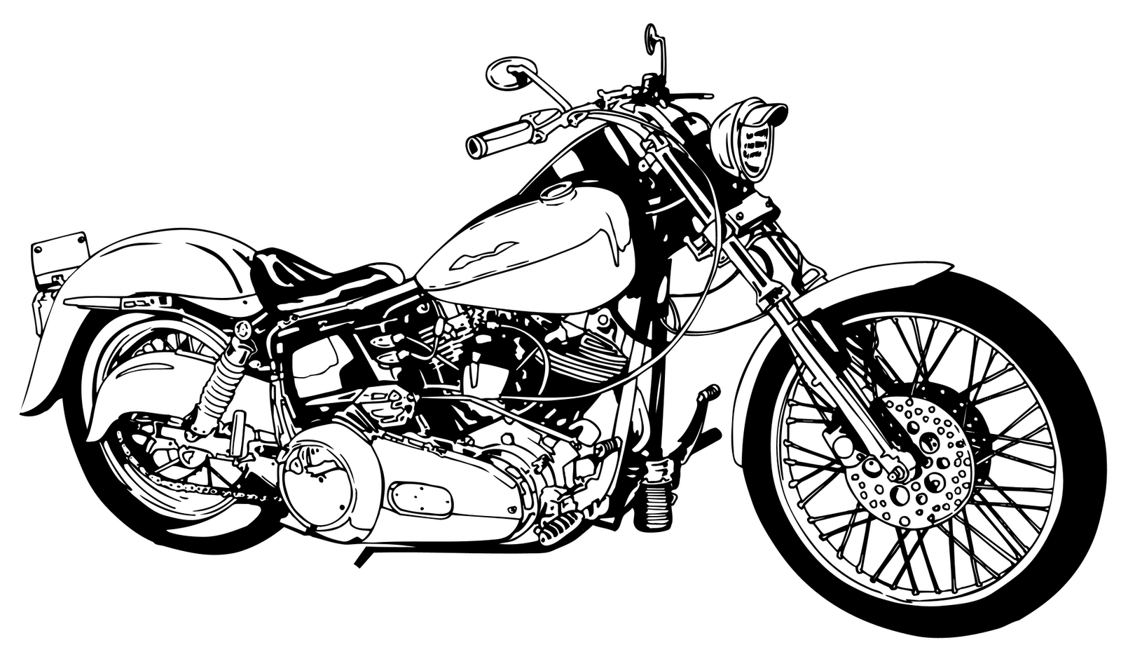 Motorcycle Harley-Davidson Chopper Clip art - Motorcycle Silhouette Cliparts png download - 1600*940 - Free Transparent Motorcycle png Download.