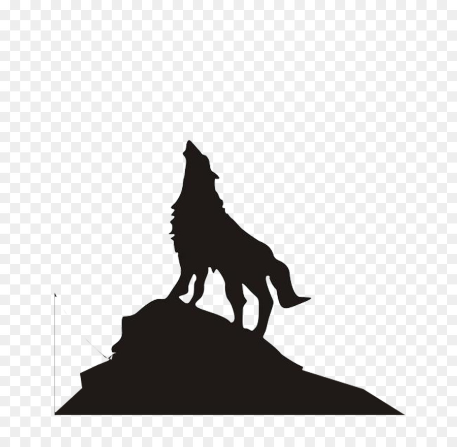 Dog Arctic wolf Dire wolf Eastern wolf Black wolf - Wolf silhouette on the mountain png download - 1354*1321 - Free Transparent Dog png Download.