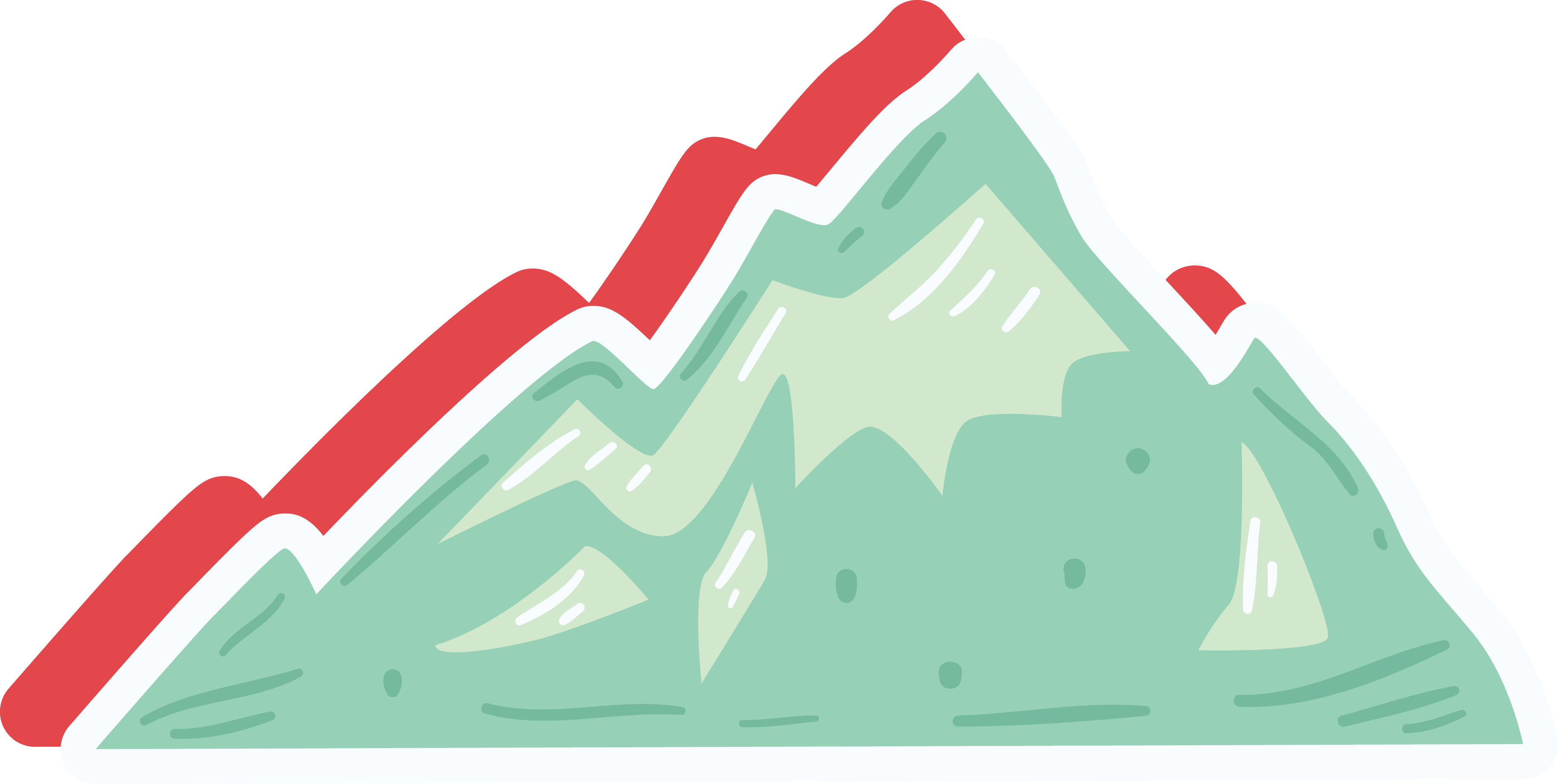 Cartoon Mountain Clip art - Green cartoon mountain Icon png download