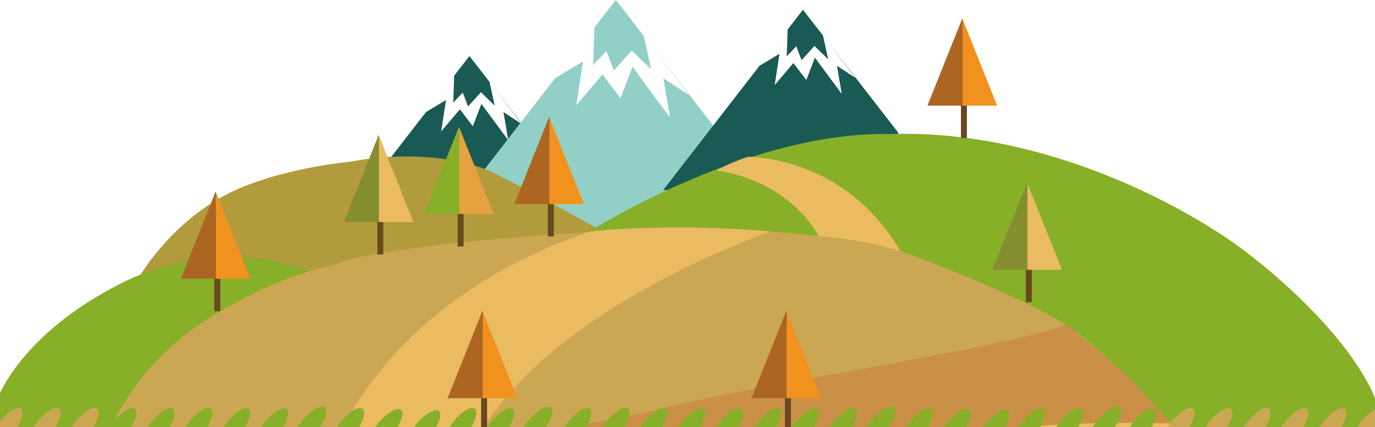 Download Clip art Flat mountain scenery png download
