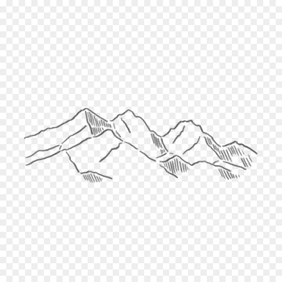 Drawing Aesthetics Line art Sketch - mountain range silhouette png download - 2896*2896 - Free Transparent Drawing png Download.