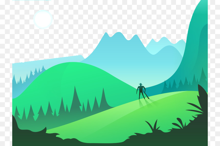 Euclidean vector Illustration - Vector Mountain Background png download - 800*600 - Free Transparent Mountain png Download.