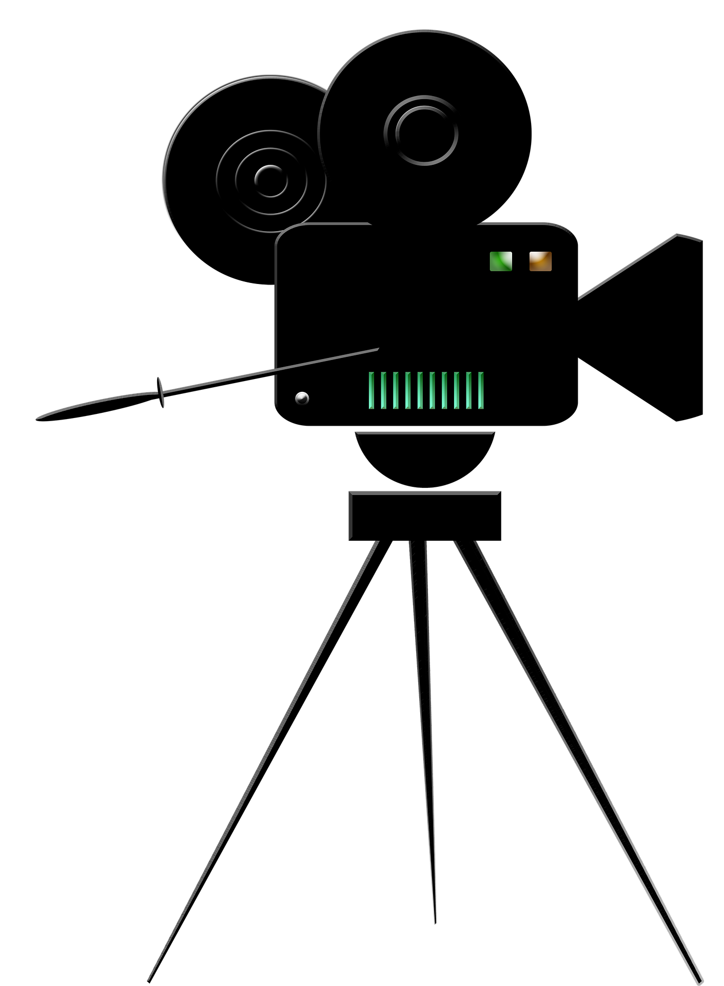 Movie camera Film Clip art - Black projector png download - 1411*1920