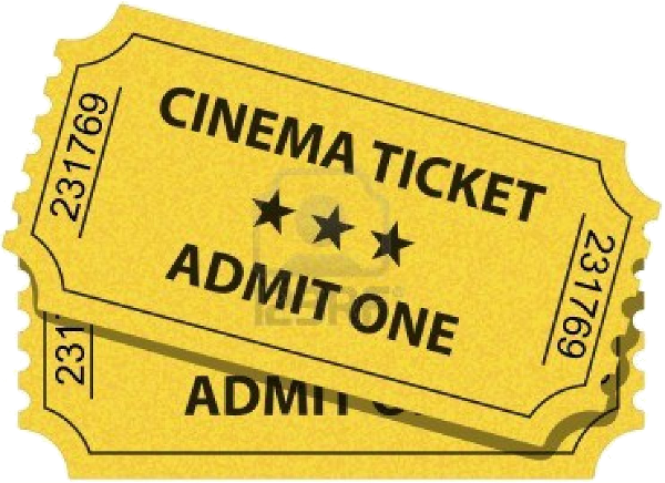 Ticket Clip Art Illustration Cinema - Cinema Ticket Png Download - 600* ...