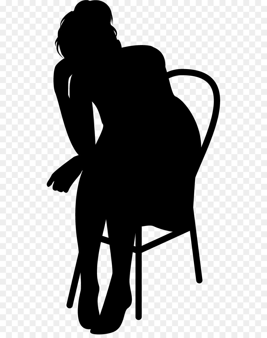 Chair Silhouette Sitting - chair png download - 585*1128 - Free Transparent Chair png Download.