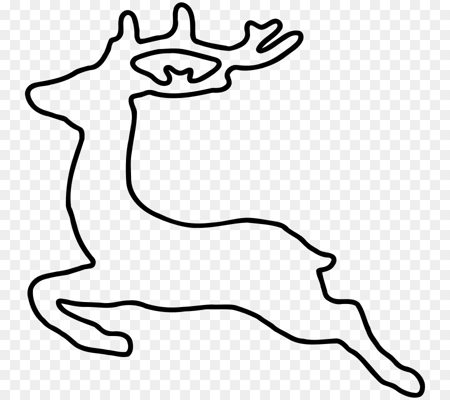 Reindeer White-tailed deer Santa Claus Clip art - Silhouette Of A Deer png download - 800*800 - Free Transparent Deer png Download.