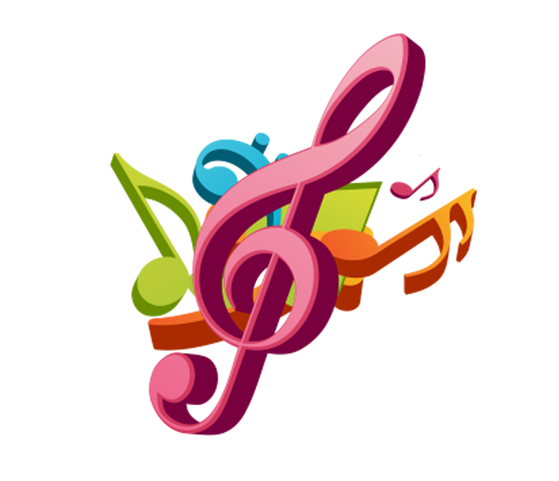 Transparent Colorful Musical Notes Clipart Colored Musical Notes