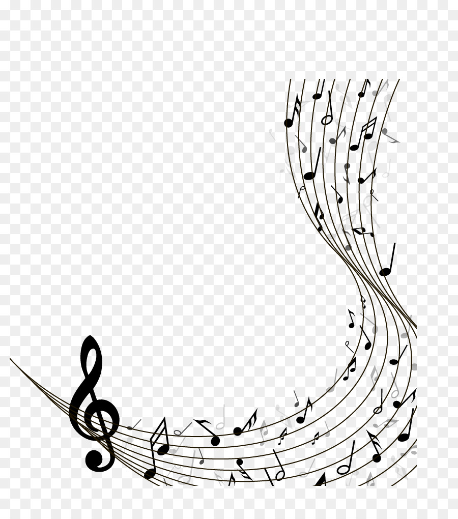 Musical note Staff - Black stave with musical notes vector material png download - 864*1018 - Free Transparent  png Download.
