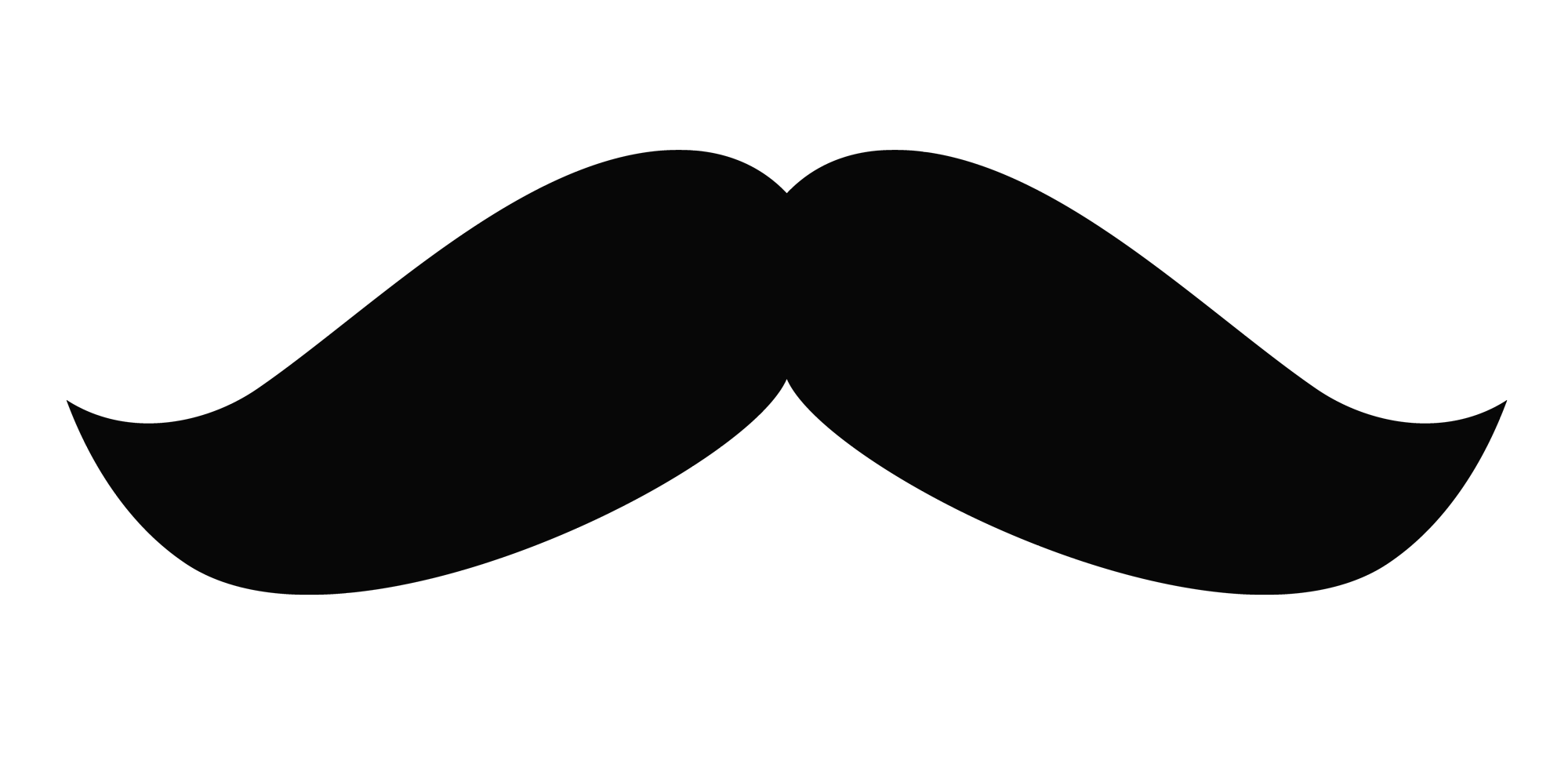 Black And White Brand Mustache Png Download 2000979 Free