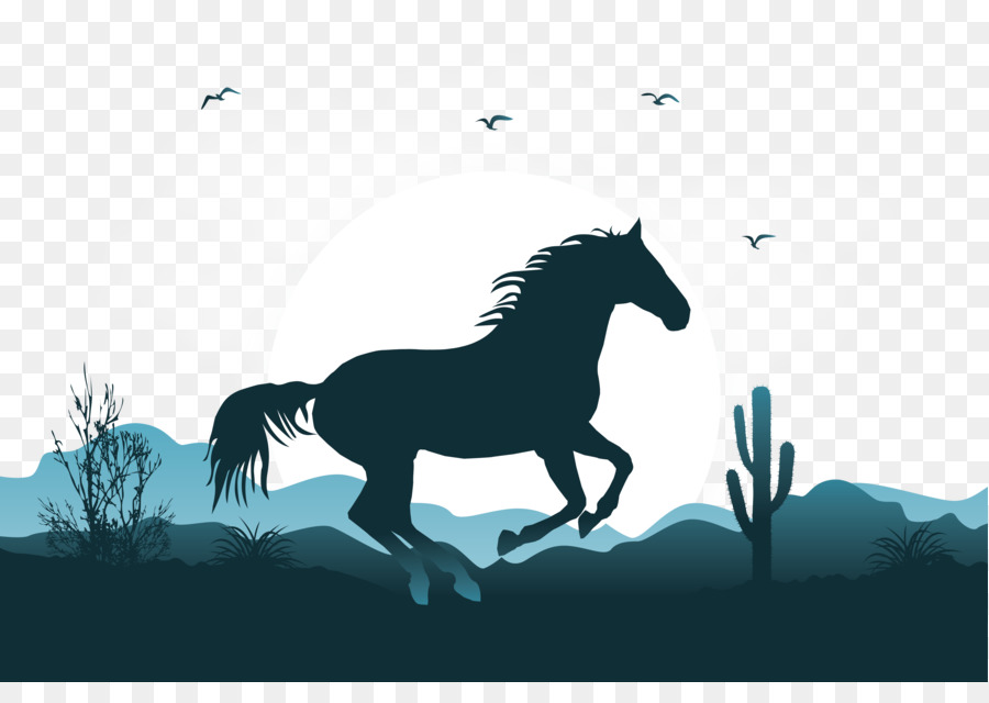 Mustang Wild horse Horse gait Illustration - Vector Illustration Mustang Scene png download - 4567*3153 - Free Transparent Mustang png Download.