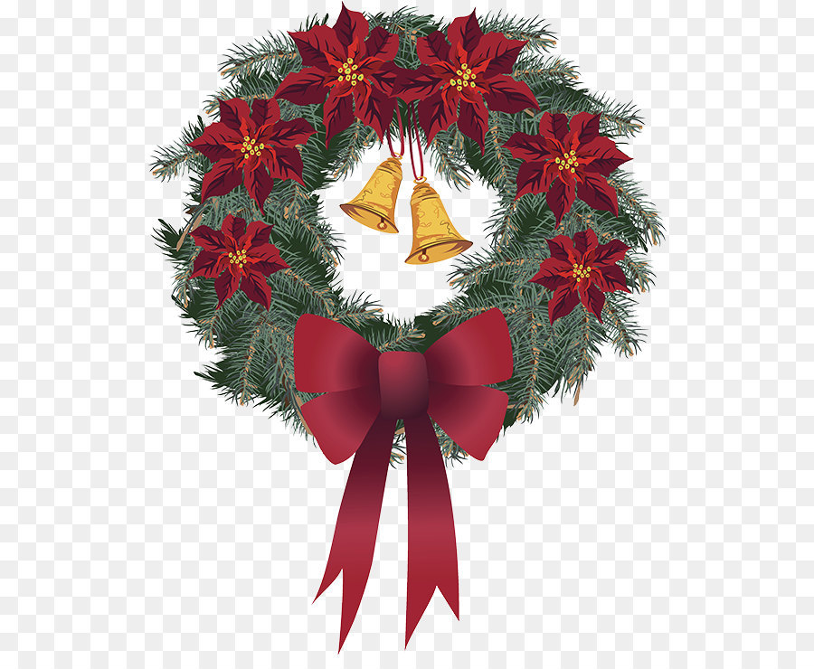 Wreath Santa Claus Christmas ornament - Christmas wreath png download - 574*725 - Free Transparent Wreath png Download.