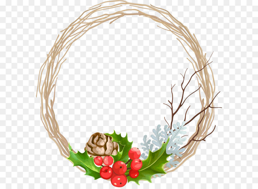 Wreath Christmas Garland - Christmas decoration wreath vector png download - 1619*1628 - Free Transparent Flower png Download.