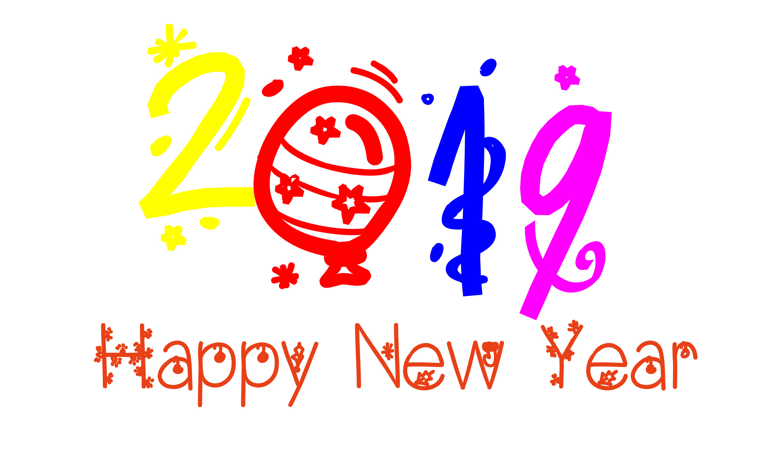 Happy New Year Thin Text transparent PNG.png - others png download