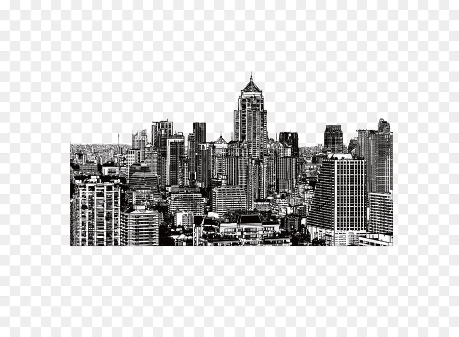 New York City Drawing Building Illustration - Vector overlooking the city group hand painted city night view png download - 1501*1501 - Free Transparent New York City ai,png Download.