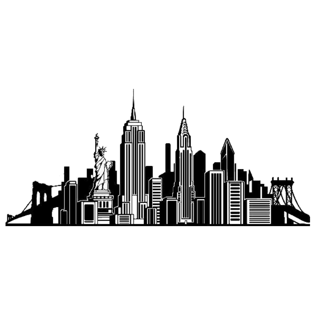 New York City Skyline Silhouette Png Gohomemade
