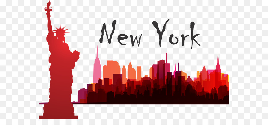 Statue of Liberty Skyline Painting - big apple new york png download - 640*401 - Free Transparent Statue Of Liberty png Download.