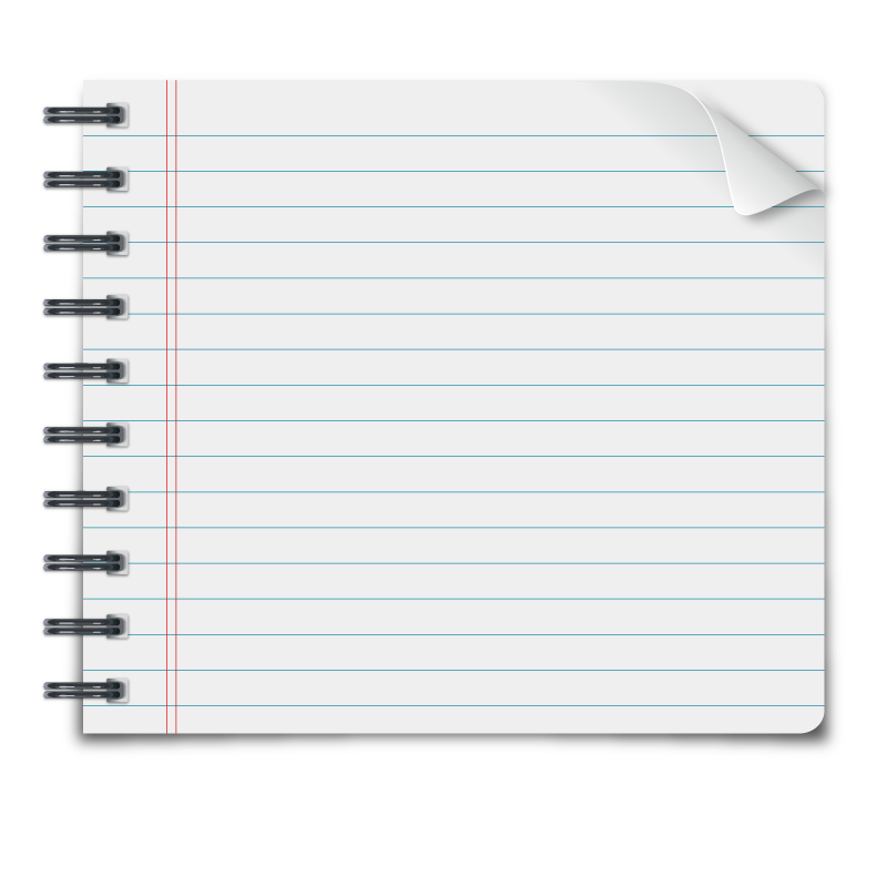 White Notebook Png Png Image Collection