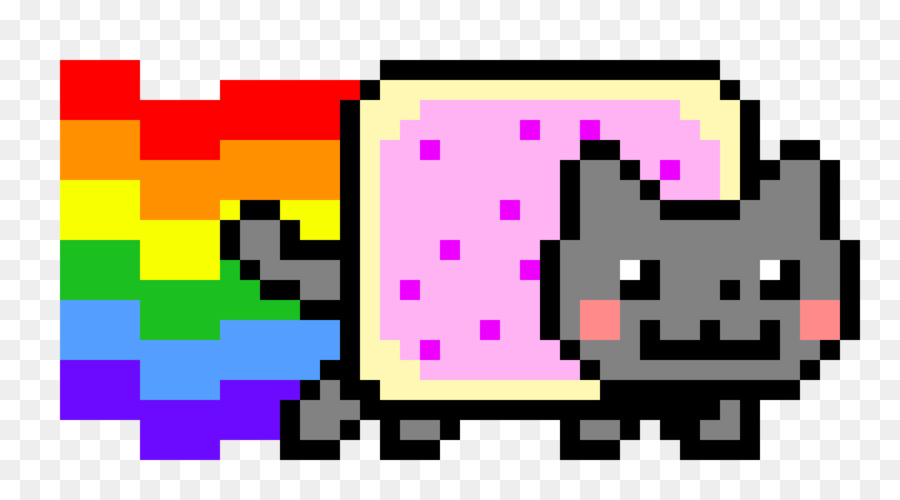 Nyan Cat Pixel art YouTube - origami letters png download - 1800*1000 - Free Transparent Cat png Download.