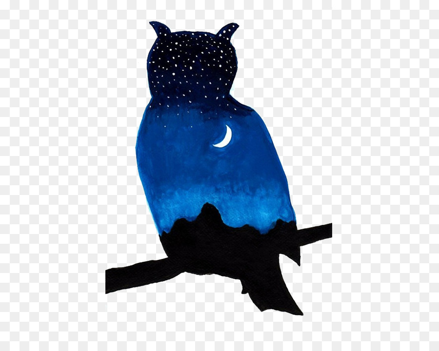 Owl Silhouette Watercolor painting Clip art - owl png download - 500*702 - Free Transparent Owl png Download.