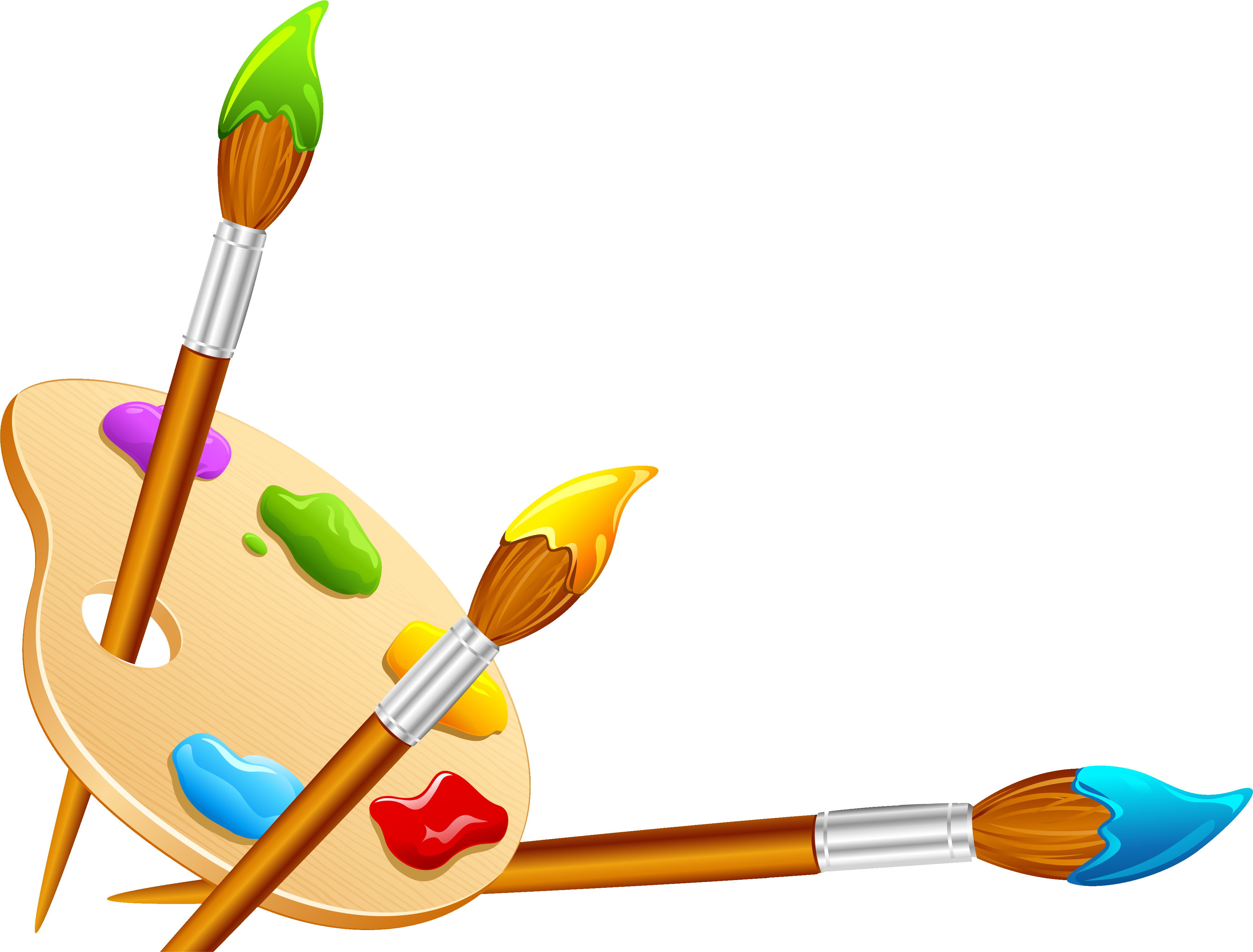 Painting Clip Art Paintbrush Boder Png Download 3887 2952 Free 