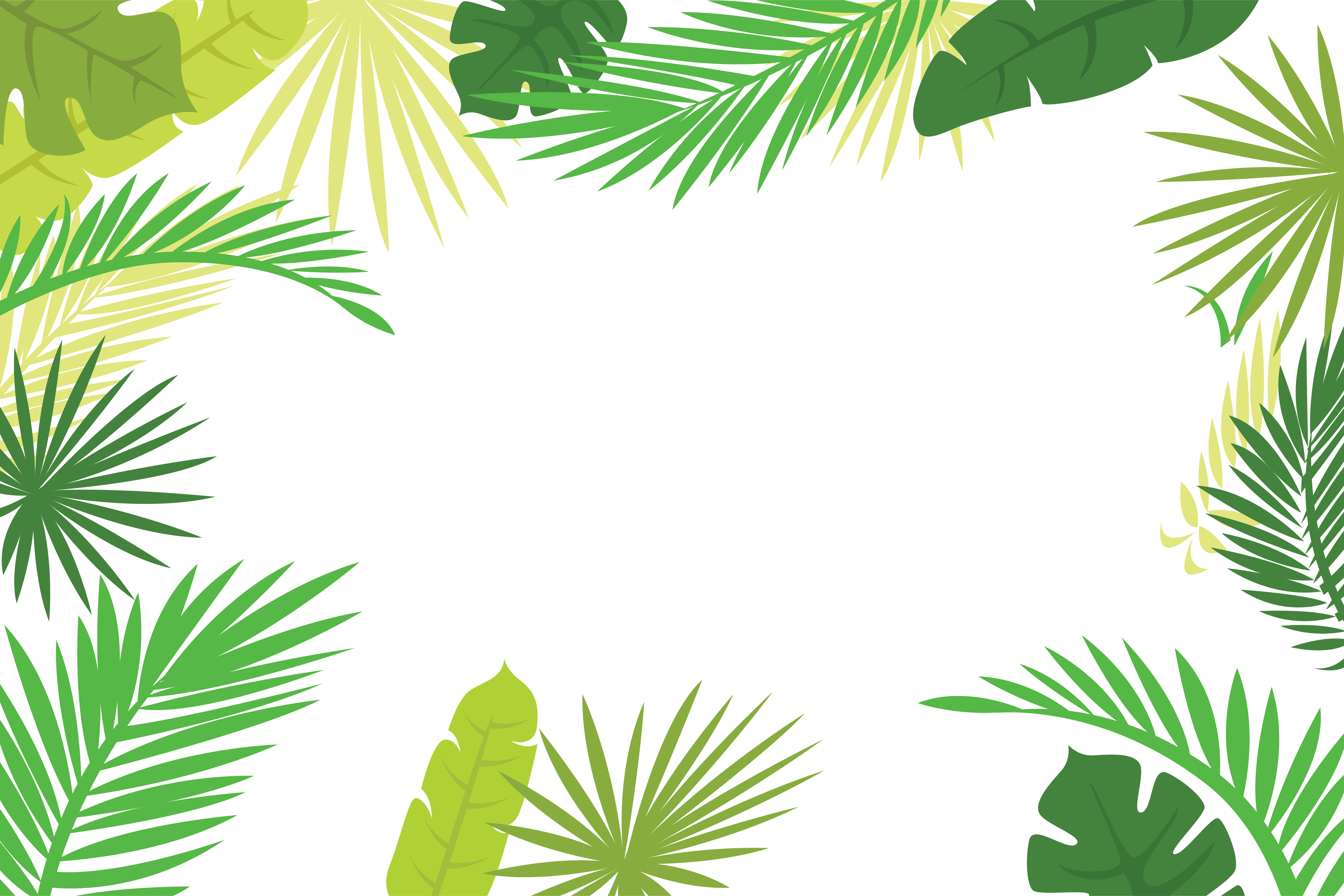 Arecaceae Text Branch Leaf Illustration - Palm leaf border png download