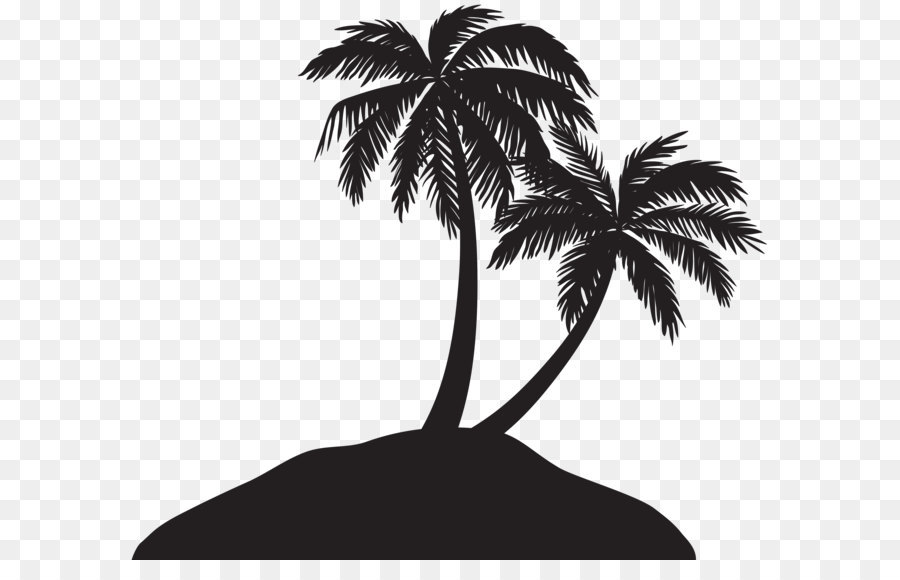 Arecaceae Silhouette Clip art - Island with Palm Trees Silhouette PNG Clip Art Image png download - 8000*6896 - Free Transparent Silhouette png Download.