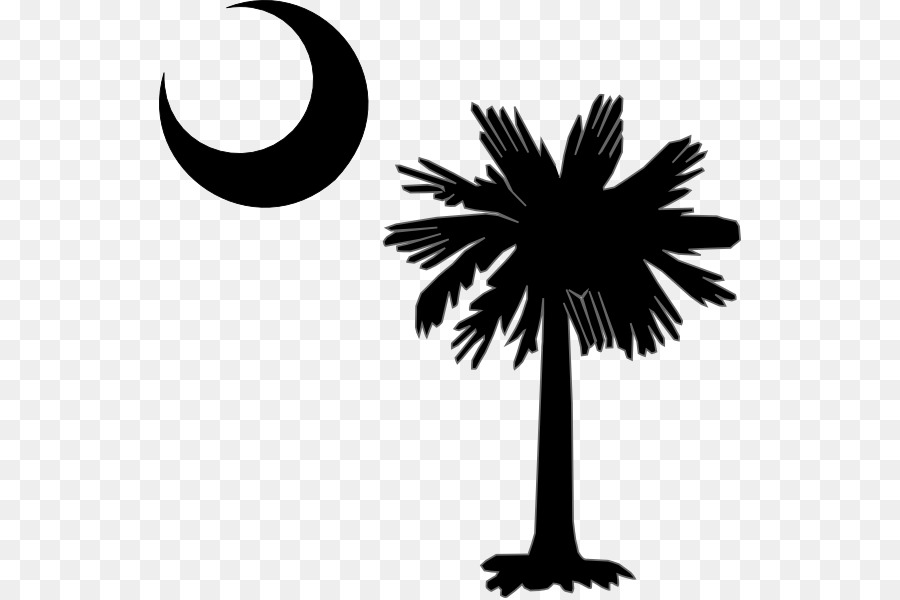 Flag of South Carolina Sabal Palm Palm trees Decal - moon tree silhouette png download - 582*598 - Free Transparent South Carolina png Download.