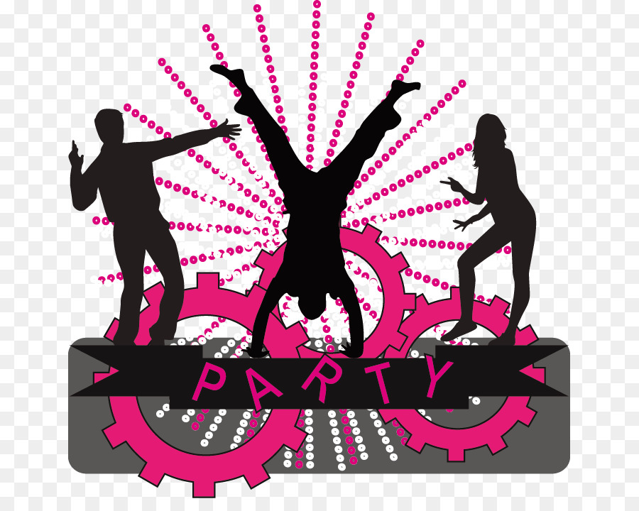 Logo Party People (Dirty Version) Illustration - Dynamic silhouette figures png download - 707*702 - Free Transparent  png Download.