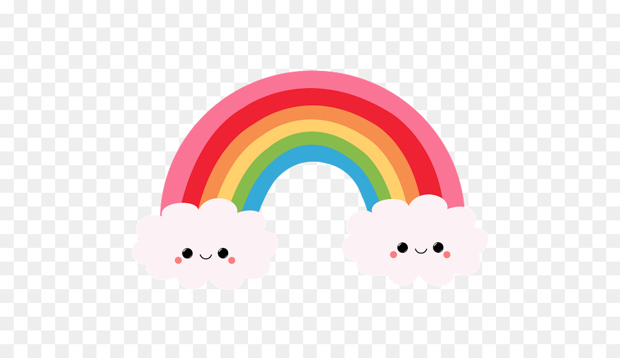Rainbow Kawaii Cloud Color Sticker - rainbow png download - 530*513 - Free Transparent Rainbow png Download.