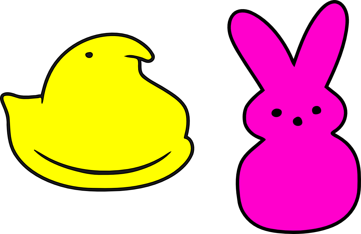 Marshmallow Easter Bunny Peeps SVG cut PNG Transparent Background Clip